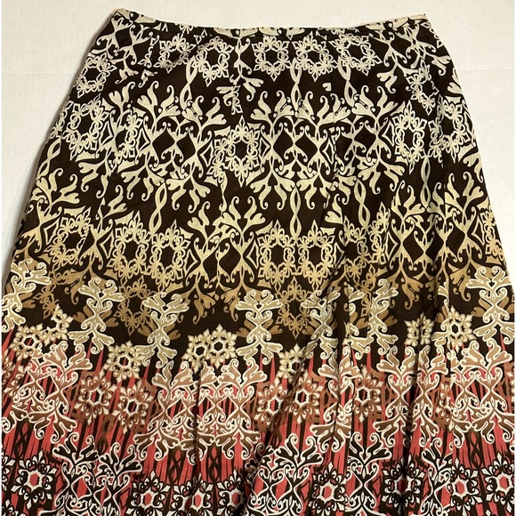 Liz Claiborne A line Autumn Colors Cotton Lined Skirt Size 12 - Picture 1 of 6
